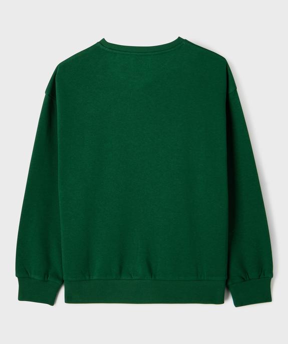 Sweat avec broderies sur le buste fille vue5 - GEMO 4G FILLE - GEMO