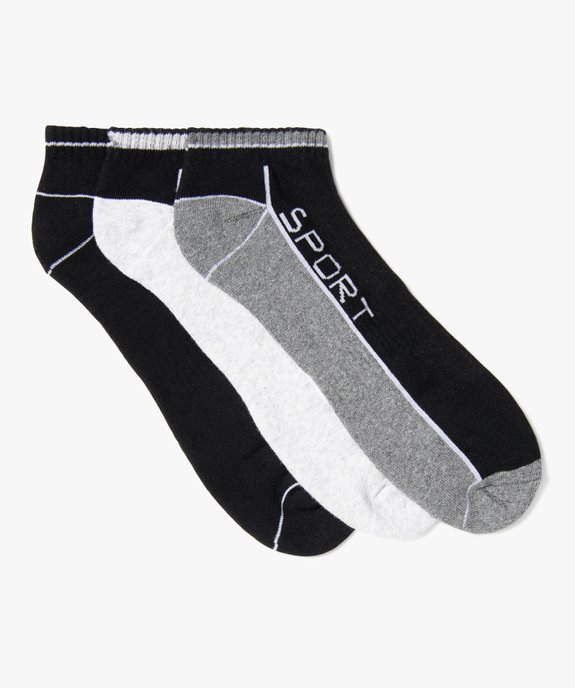 Chaussettes de sport courtes homme (lot de 3) vue1 - GEMO(HOMWR HOM) - GEMO