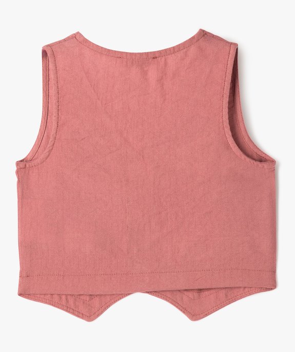 Gilet de costume sans manches fille vue3 - GEMO (ENFANT) - GEMO