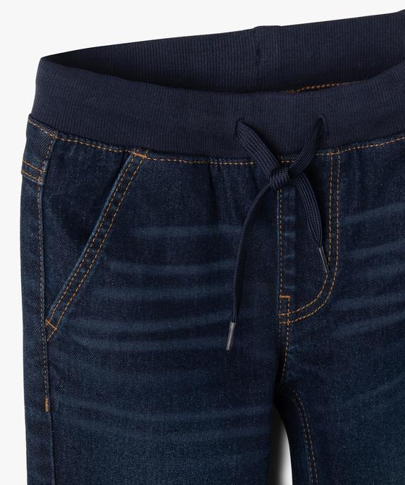 Jean Regular avec taille ajustable en bord-côte garçon vue2 - GEMO 4G GARCON - GEMO