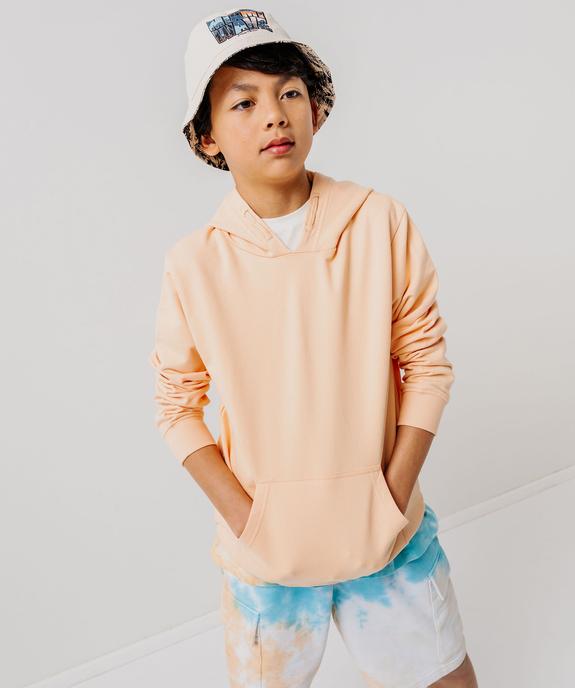 Sweat à capuche non molletonné garçon vue6 - GEMO (JUNIOR) - GEMO