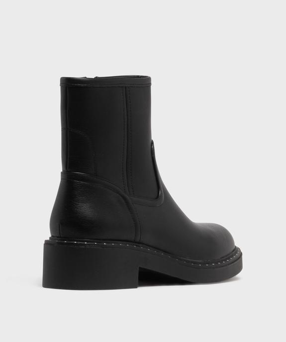 Boots zippées à clous et à petit talon femme vue5 - 5 MILES - GEMO