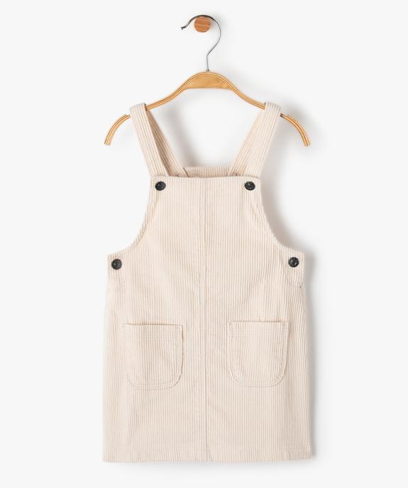 Robe bébé fille forme salopette en velours côtelé vue1 - GEMO(BEBE DEBT) - GEMO
