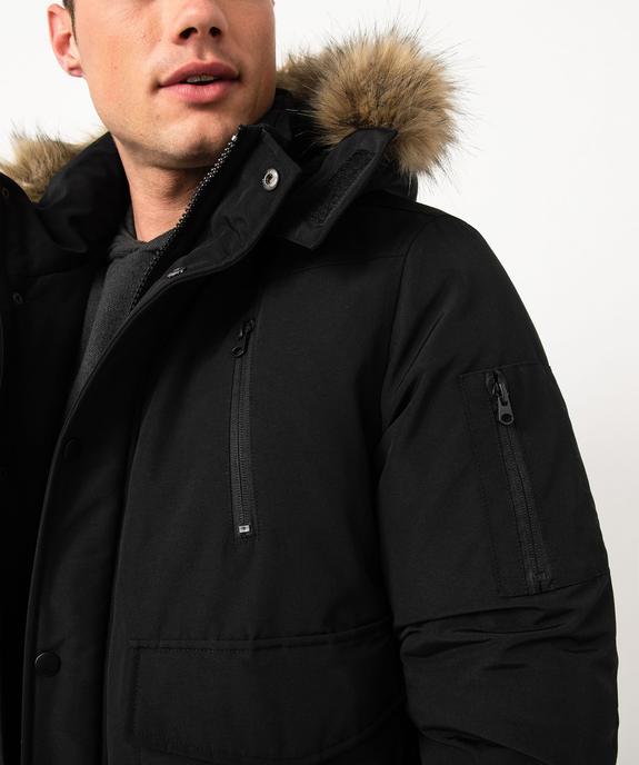 Blouson matelassé à capuche bordée de fourrure imitation homme vue2 - GEMO 4G HOMME - GEMO