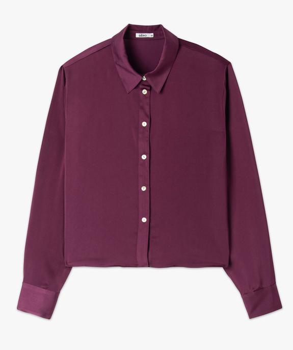 Chemise satinée coupe courte femme vue4 - GEMO(FEMME PAP) - GEMO