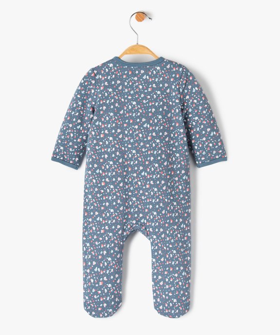 Pyjama bébé fille en jersey terrazzo ouverture devant  vue3 - GEMO(BB COUCHE) - GEMO