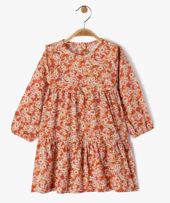 Robe ample à manches longues fleurie bébé fille - LuluCastagnette vue1 - LULUCASTAGNETTE - GEMO