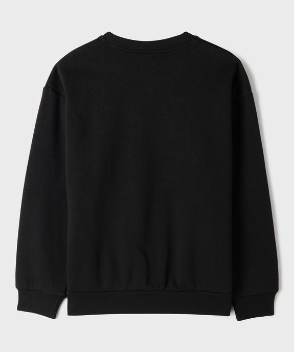 Sweat molletonné avec message brodé fille vue5 - GEMO 4G FILLE - GEMO