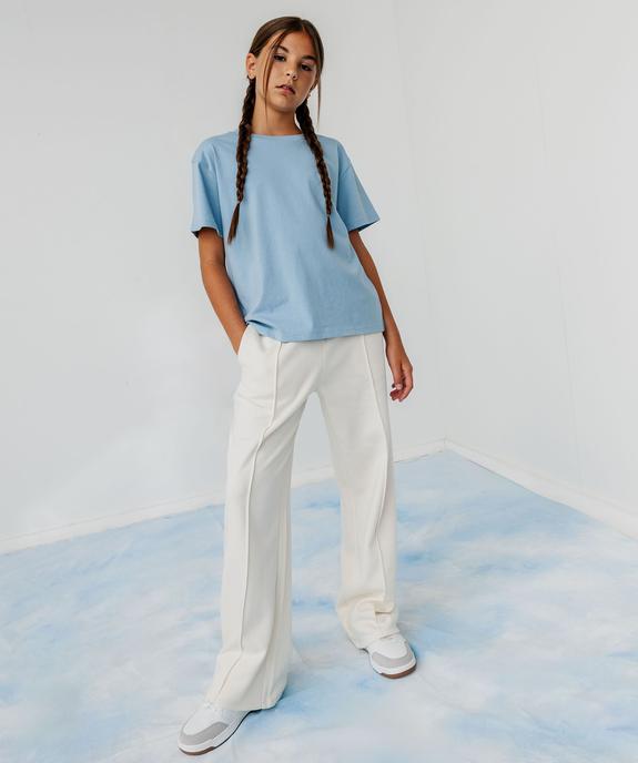 Pantalon de jogging coupe large taille élastique fille vue1 - GEMO 4G FILLE - GEMO
