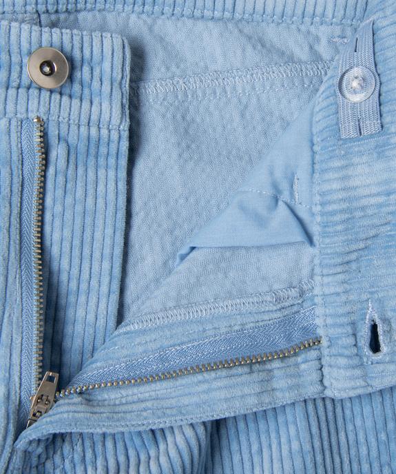 Pantalon staight en velours côtelée à taille réglable fille vue2 - GEMO (JUNIOR) - GEMO