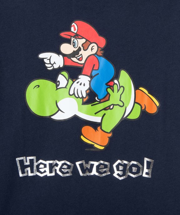 Tee-shirt garçon à manches longues imprimé - Super Mario vue3 - MARIO - GEMO