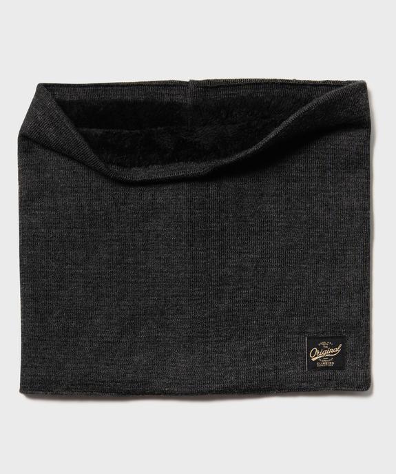 Tour de cou en maille avec doublure douillette homme vue1 - GEMO 4G HOMME - GEMO