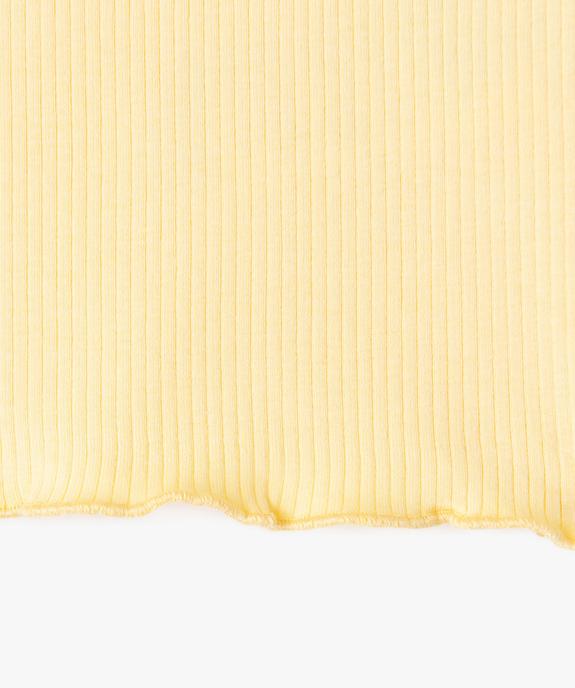 Tee-shirt à manches courtes en maille côtelée bébé fille vue3 - GEMO(BEBE DEBT) - GEMO