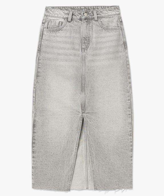 Jupe en jean longue fendue devant femme vue4 - GEMO 4G FEMME - GEMO