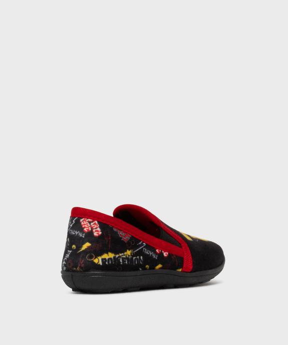 Chaussons pantoufles en velours imprimé Pikachu garçon - Pokémon vue4 - POKEMON - GEMO