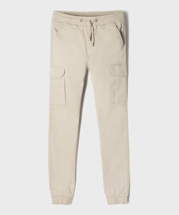 Pantalon en toile coupe jogger slim garçon vue4 - GEMO 4G GARCON - GEMO