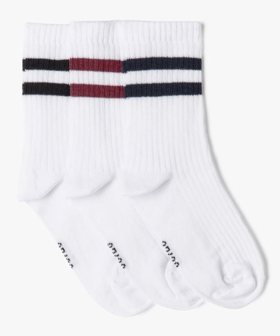 Chaussettes de sport à tige haute enfant (lot de 3) vue1 - GEMO (ENFANT) - GEMO