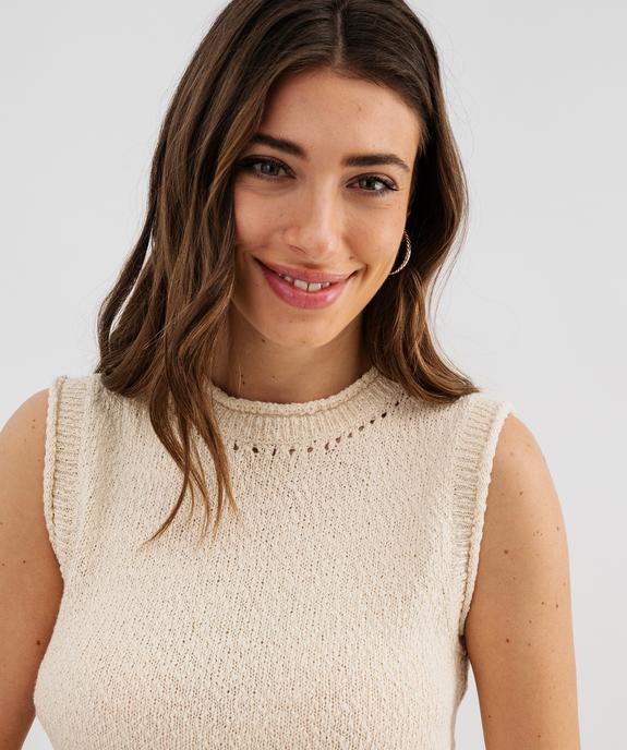 Pull sans manches d'été femme - LuluCastagnette vue3 - LULUCASTAGNETTE - GEMO