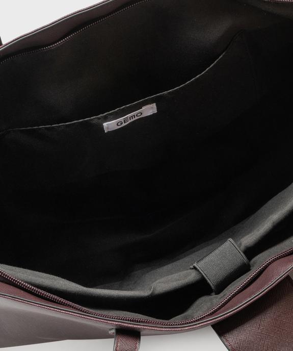 Sac cabas rigide en matière texturée femme vue4 - GEMO (ACCESS) - GEMO
