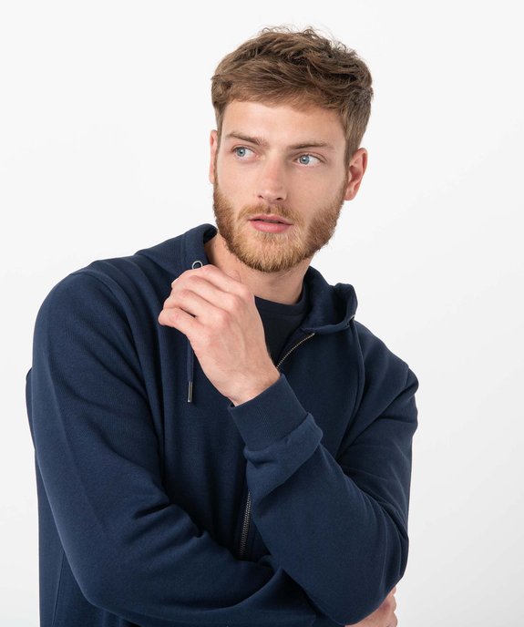 Sweat zippé à capuche homme vue5 - GEMO 4G HOMME - GEMO