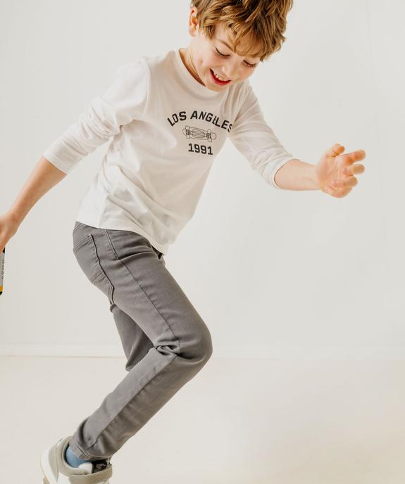 Pantalon chino slim 5 poches garçon vue1 - GEMO (ENFANT) - GEMO