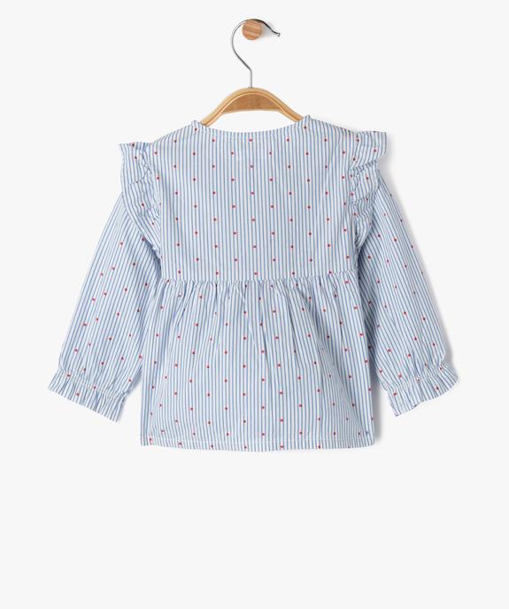 Blouse manches longues à rayures bébé fille - LuluCastagnette vue5 - LULUCASTAGNETTE - GEMO