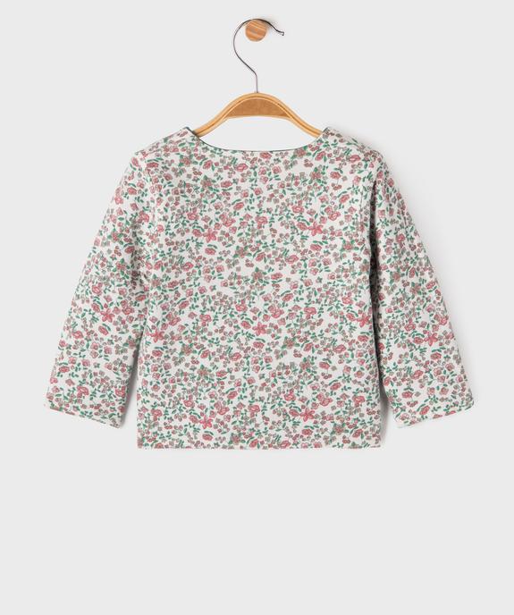 Gilet sweat réversible bébé fille vue4 - GEMO 4G BEBE - GEMO