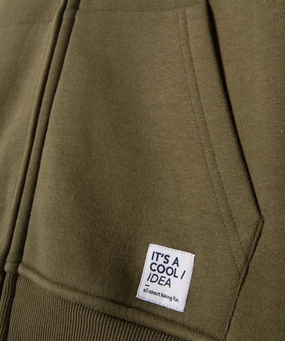 Sweat à capuche avec fermeture zippée garçon vue2 - GEMO (JUNIOR) - GEMO