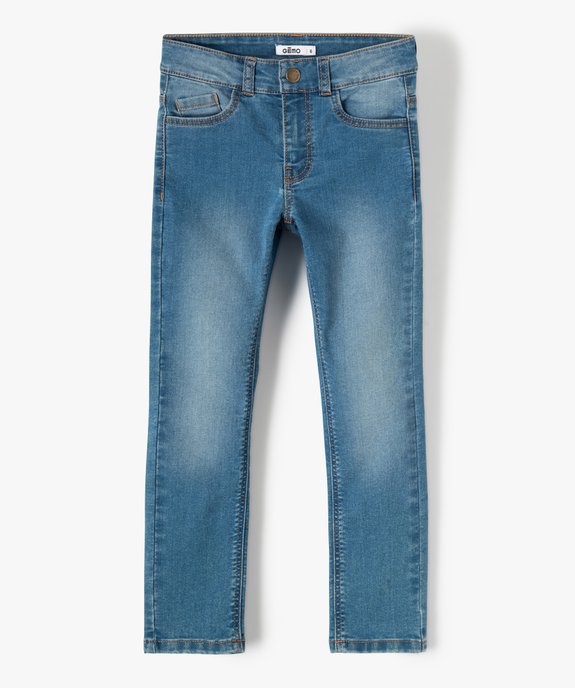 Jean garçon coupe Slim légèrement délavé vue1 - GEMO (ENFANT) - GEMO