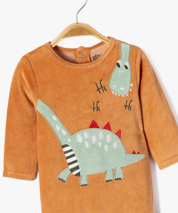 Pyjama en velours avec motif animal bébé vue6 - GEMO 4G BEBE - GEMO
