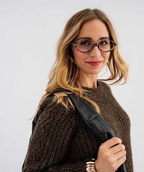 Pull en grosse maille avec torsades sur les manches femme vue4 - GEMO(FEMME PAP) - GEMO