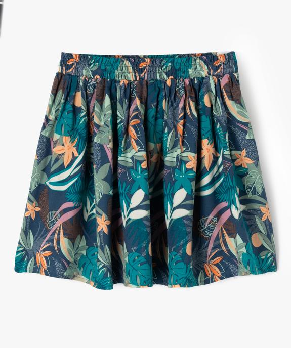 Jupe patineuse en viscose fluide imprimée fille vue1 - GEMO 4G FILLE - GEMO