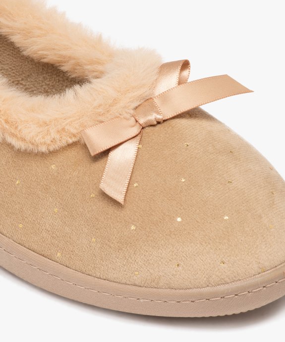Chaussons femme ballerines fourrées unies - Isotoner vue6 - ISOTONER - GEMO