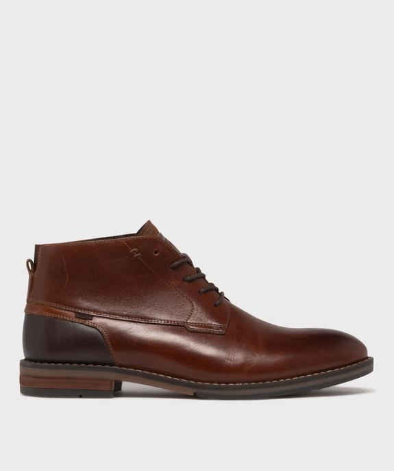 Boots en cuir à lacets homme - Tanéo vue2 - TANEO - GEMO