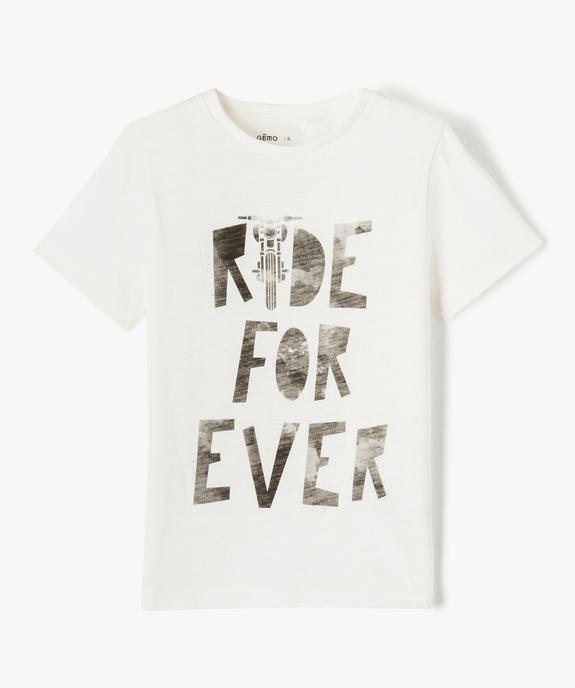 Tee-shirt imprimé moto garçon vue1 - GEMO (ENFANT) - GEMO
