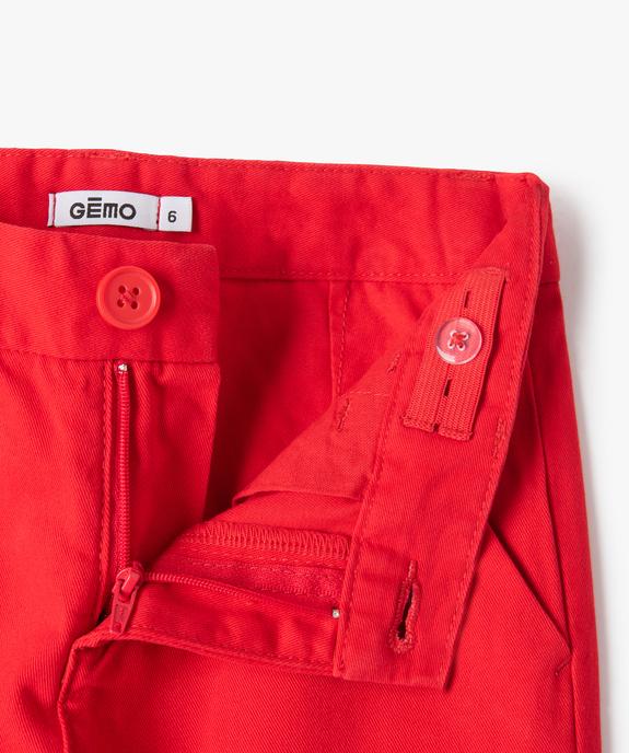 Pantalon chino 100% coton garçon vue2 - GEMO 4G GARCON - GEMO