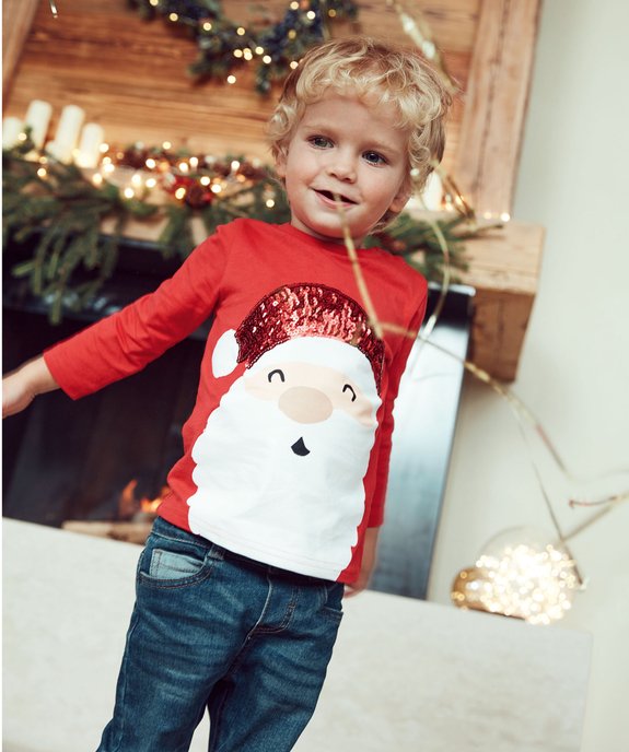 Tee-shirt de Noël bébé garçon à manches longues avec motif brillant vue6 - GEMO(BEBE DEBT) - GEMO
