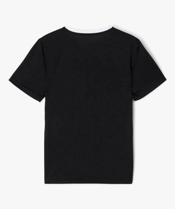 Tee-shirt sport à col V garçon vue3 - GEMO (JUNIOR) - GEMO