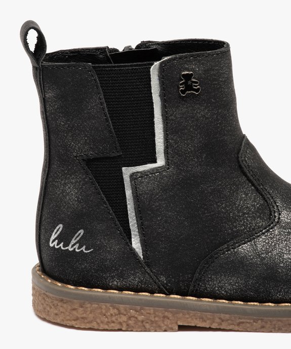 Boots fille finement pailletées style chelsea - LuluCastagnette vue6 - LULU CASTAGNETT - GEMO