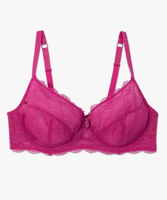 Soutien-gorge emboitant à armatures en dentelle grande taille - GEMO(HOMWR FEM) Soutien-gorge emboitant à armatures en dentelle grande taille vue4 - GEMO(HOMWR FEM) - GEMO
