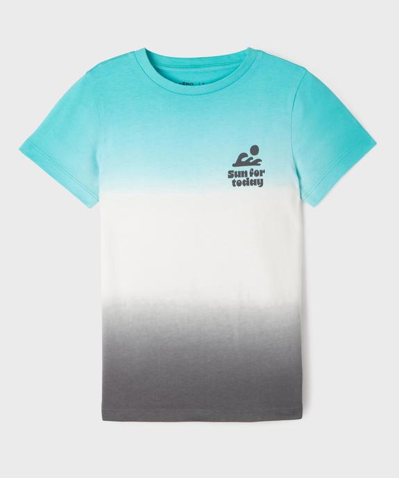Tee-shirt dégradé à manches courtes garçon vue1 - GEMO (ENFANT) - GEMO