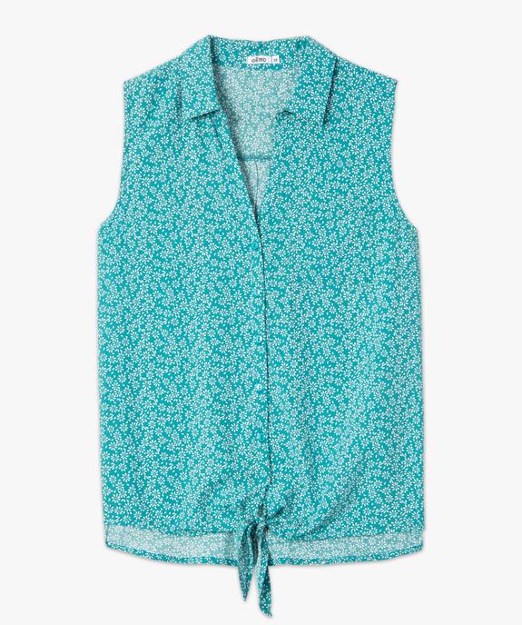 Chemise sans manches imprimée avec nœud dans le bas femme vue4 - GEMO 4G FEMME - GEMO