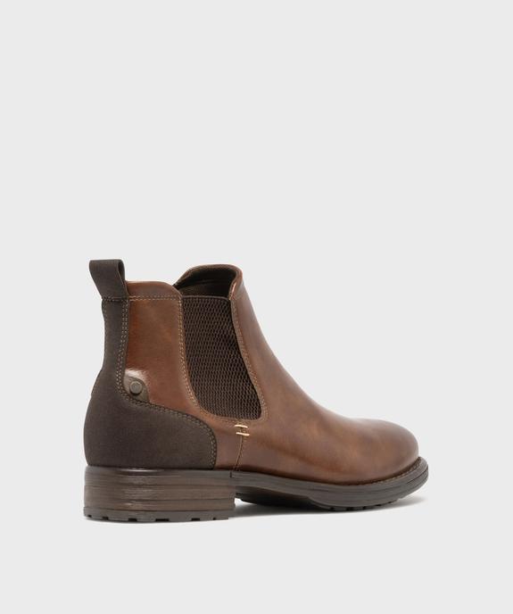 Chelsea boots zippées homme vue5 - MARIO BALDANO - GEMO