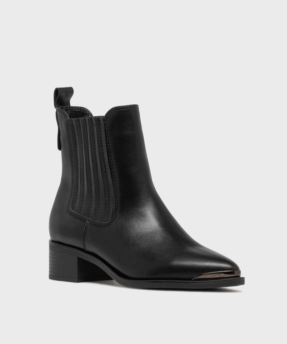 Boots santiags à tige montante élastiquée femme vue3 - FOLLOW ME - GEMO