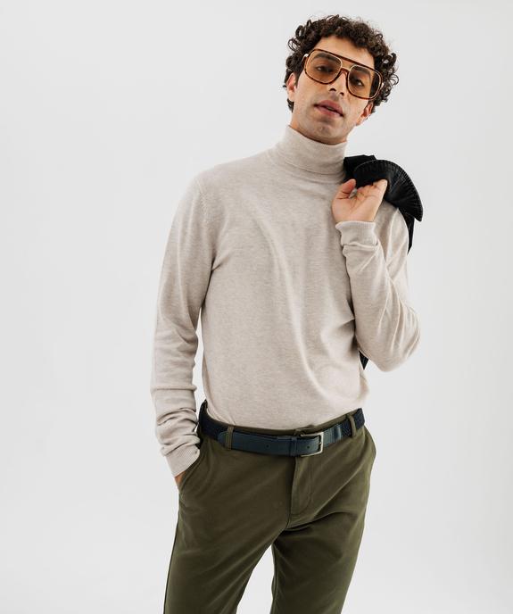 Pull col roulé en maille fine homme vue2 - GEMO 4G HOMME - GEMO