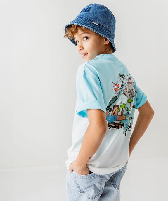 Tee-shirt Minecraft imprimé garçon vue2 - MINECRAFT - GEMO