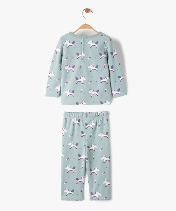 Pyjama Bebe 2 Pieces Chaud Motif Licornes Gemo