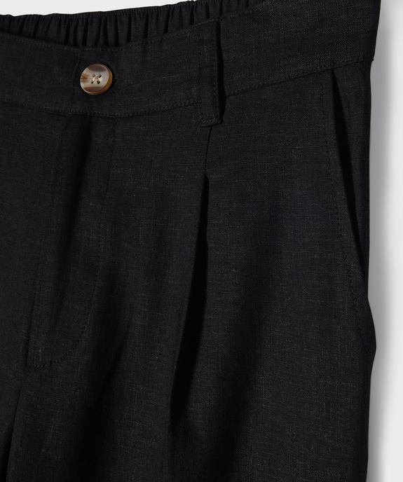 Pantalon large en lin et viscose fille vue2 - GEMO 4G FILLE - GEMO