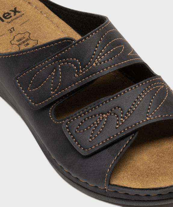 Mules femme confort à surpiqûres contrastantes vue12 - G'FLEX - GEMO