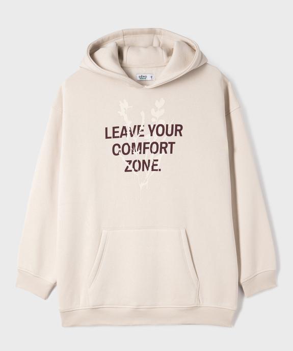 Sweat à capuche avec inscription sur le buste garçon vue1 - GEMO 4G GARCON - GEMO